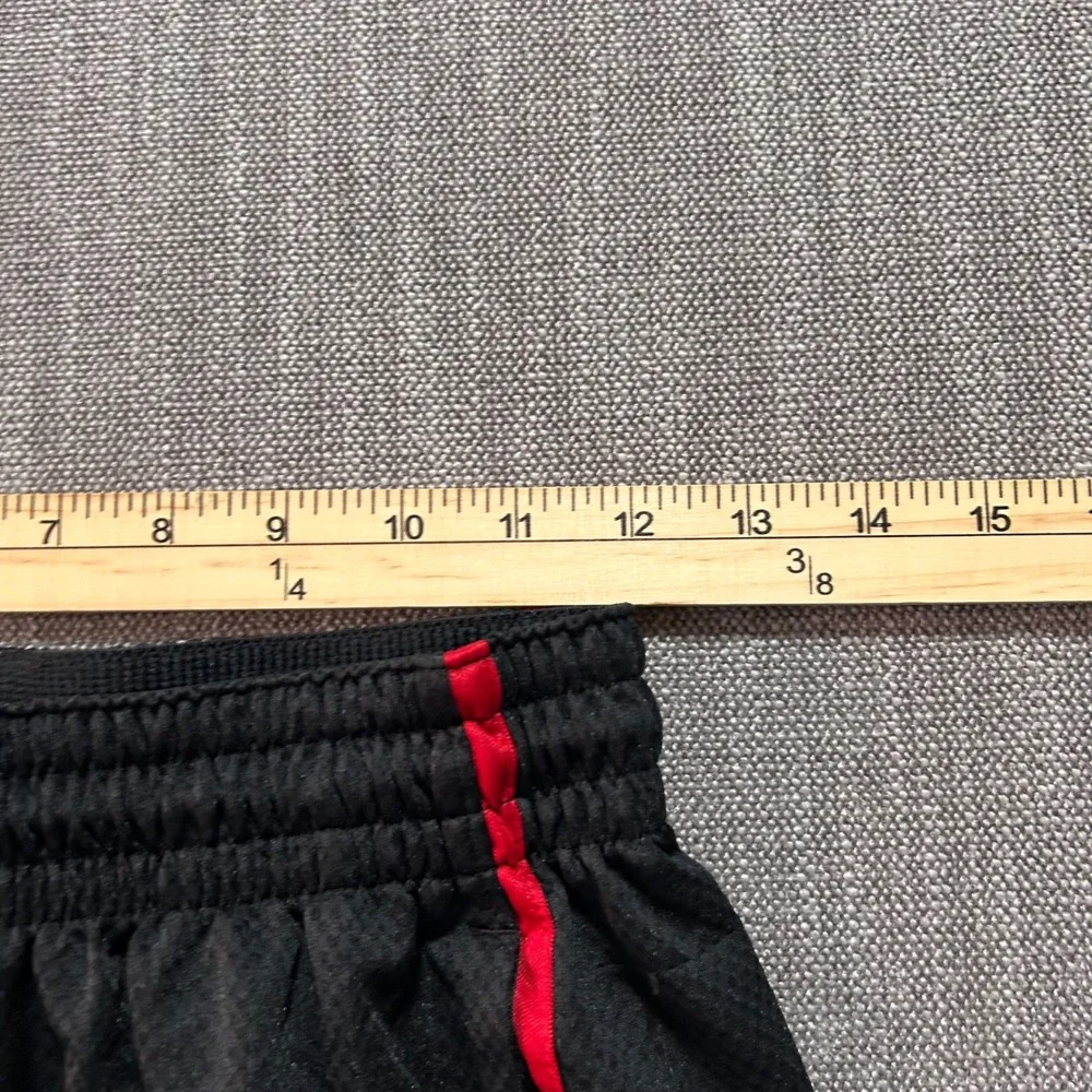 Jordan Basketball Shorts Mens Medium Black Red Mesh Jumpman Striped Athletic
